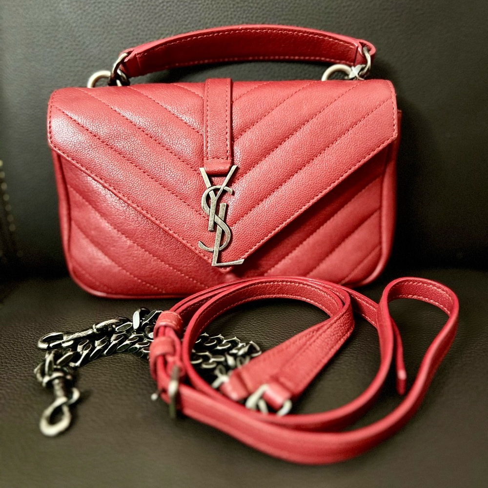 Yves Saint Laurent Monogram Matelasse College Wallet On Chain